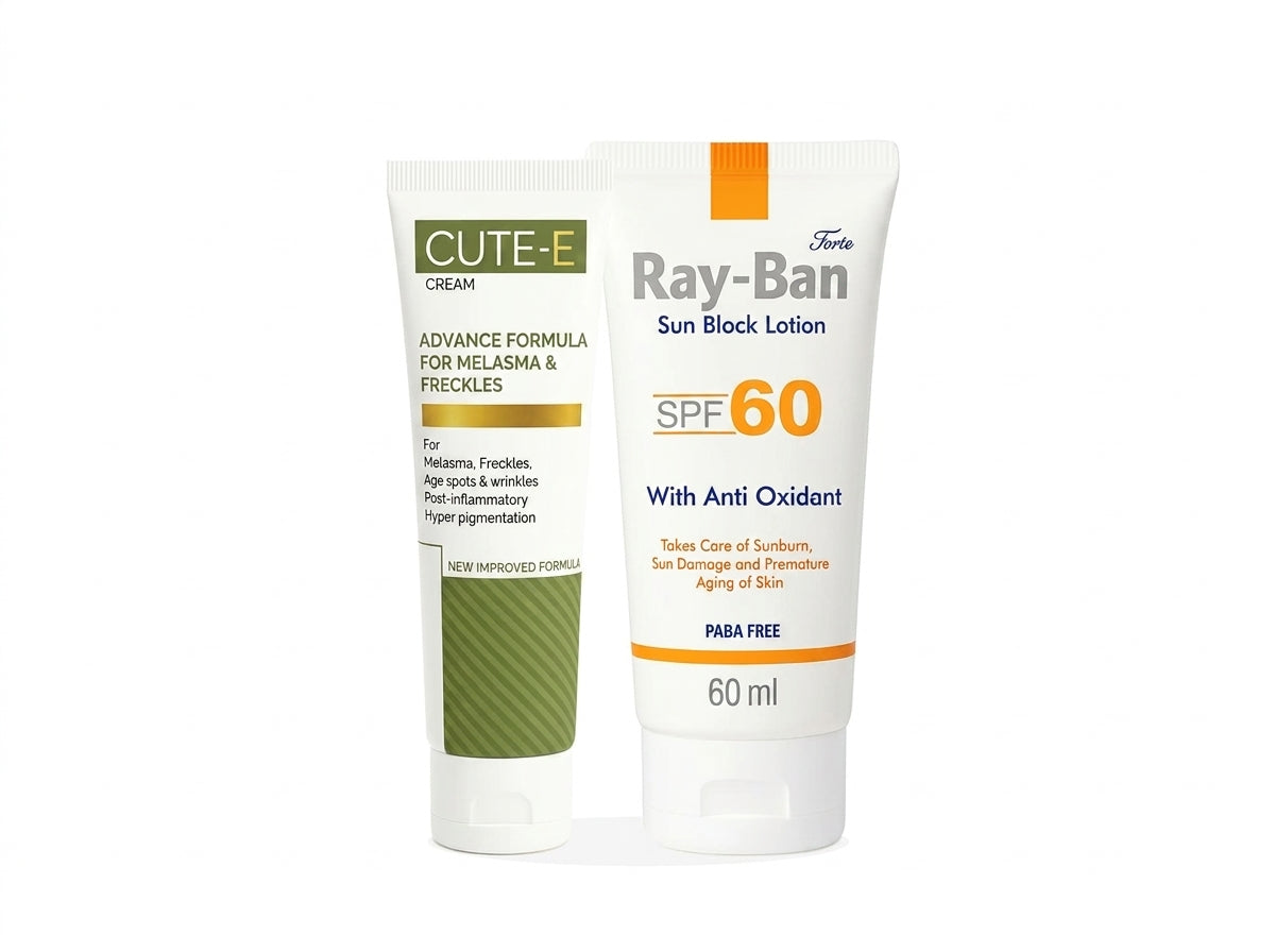 Cute-E Cream & Ray-Ban SPF 60 Sunblock Duo | 100% Original – Mins's Collection